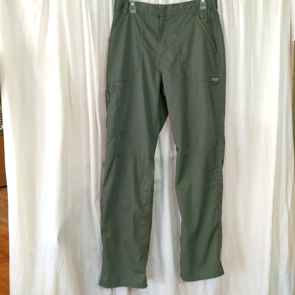 Cherokee Authentic Workwear Pockets Olive Pants Size M Tall